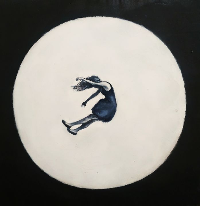 Peinture intitulée "Falling like the st…" par Arman Ohanyan, Œuvre d'art originale, Huile Monté sur Châssis en bois