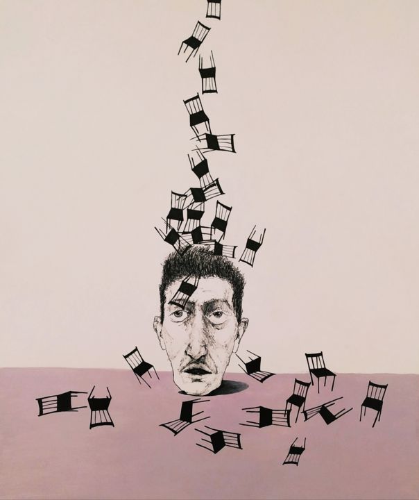 Peinture intitulée "Из серии "психиатри…" par Arman Ohanyan, Œuvre d'art originale, Bombe aérosol