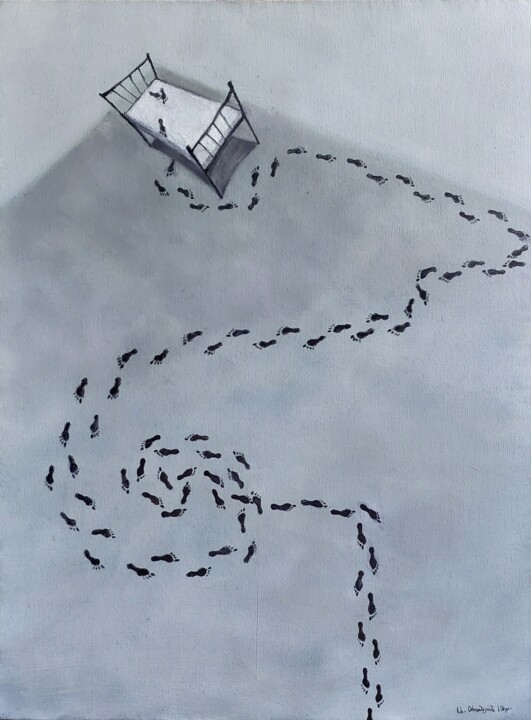 Картина под названием "From " psycho hospi…" - Arman Ohanyan, Подлинное произведение искусства, Масло