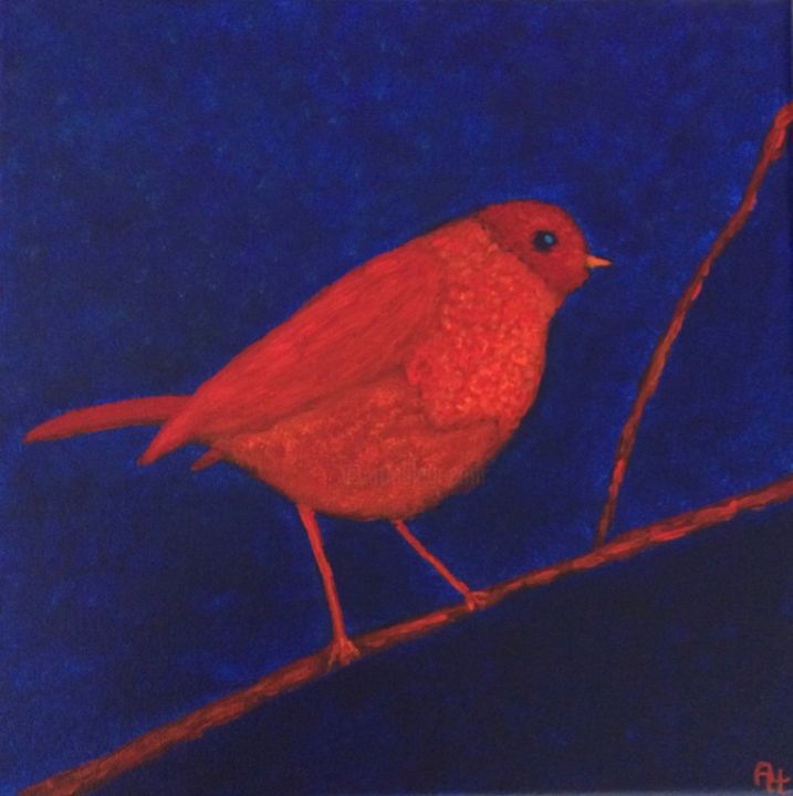 Peinture intitulée "rouge rouge" par Armelle Tacet, Œuvre d'art originale