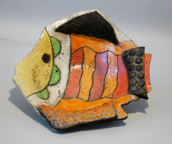 Design intitulée "Coupelle poisson ra…" par Armelle Colombier, Œuvre d'art originale, Art de la table