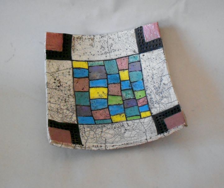 Design intitulée "coupelle carrée ron…" par Armelle Colombier, Œuvre d'art originale, Décoration de maison