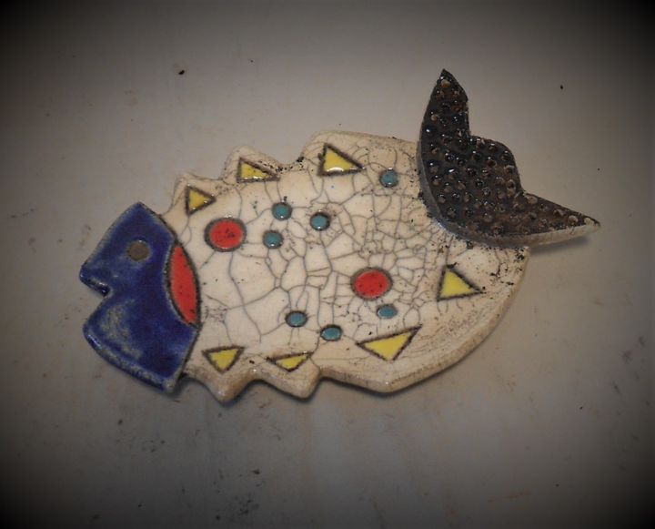 Design intitulée "savonnier poisson" par Armelle Colombier, Œuvre d'art originale, Accessoires