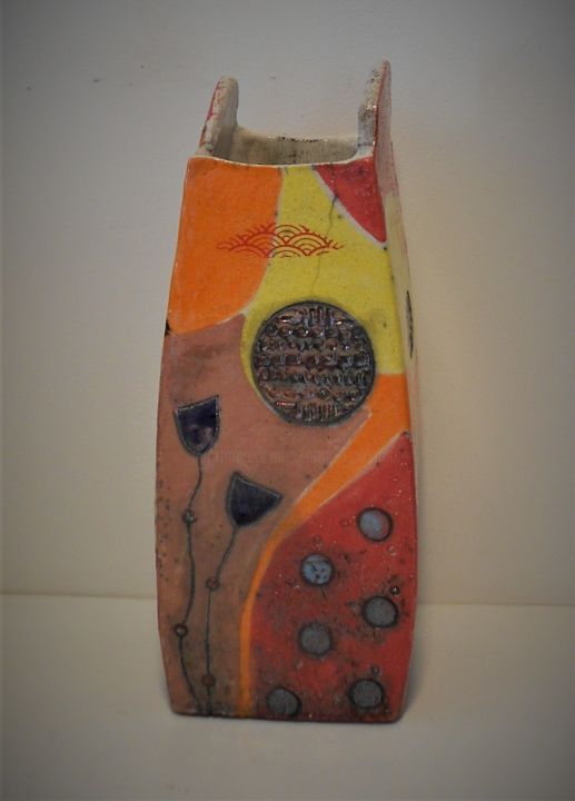 Design intitulée "Vase abstrait coule…" par Armelle Colombier, Œuvre d'art originale, Art de la table