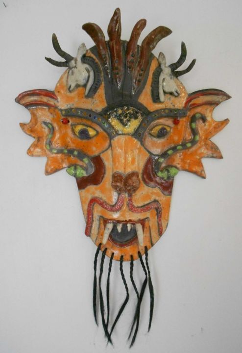 Sculpture intitulée "La Chimère" par Armelle Colombier, Œuvre d'art originale, Céramique