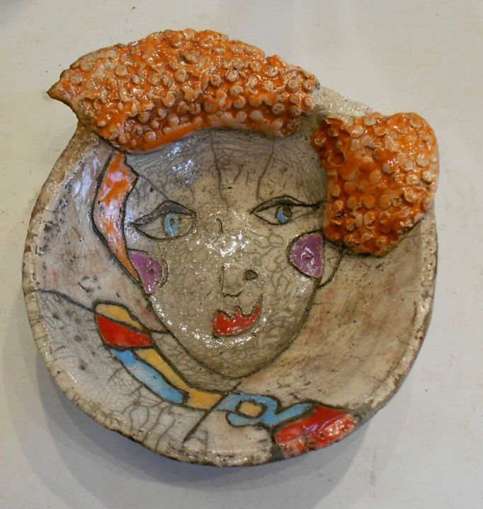 Design intitulée "coupelle-femme-oran…" par Armelle Colombier, Œuvre d'art originale, Céramique