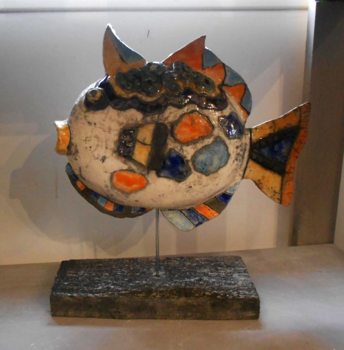 Sculpture intitulée "gros-poisson.jpg" par Armelle Colombier, Œuvre d'art originale