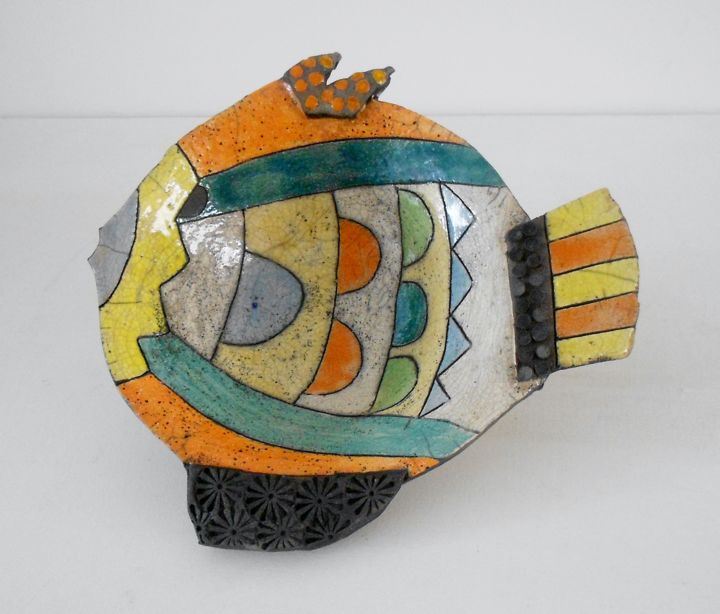 Design intitulée "coupelle poisson tr…" par Armelle Colombier, Œuvre d'art originale