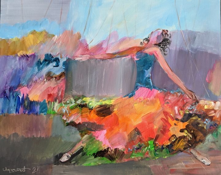 Pintura titulada "Dancer" por Armen Ghazayran (Nem), Obra de arte original, Acrílico