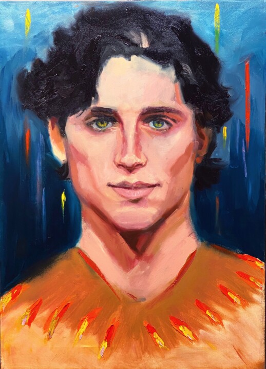 Painting titled "Timothée" by Armen Melkonian, Original Artwork, Oil