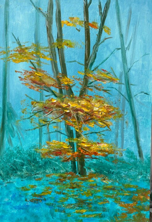 Painting titled "Autumn" by Armen Sevanyan, Original Artwork, Oil