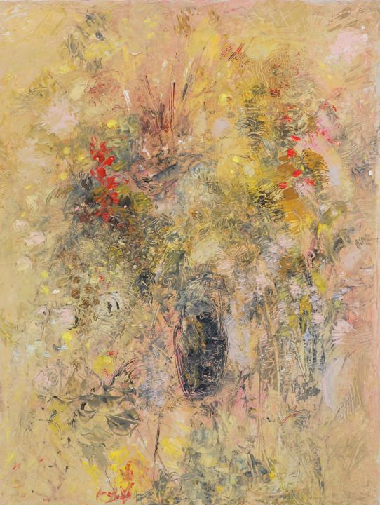 Картина под названием "Fleurs" - Armen Galumyan, Подлинное произведение искусства,