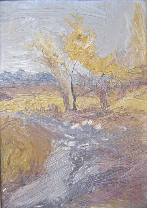 Картина под названием "Paysage" - Armen Galumyan, Подлинное произведение искусства, Масло
