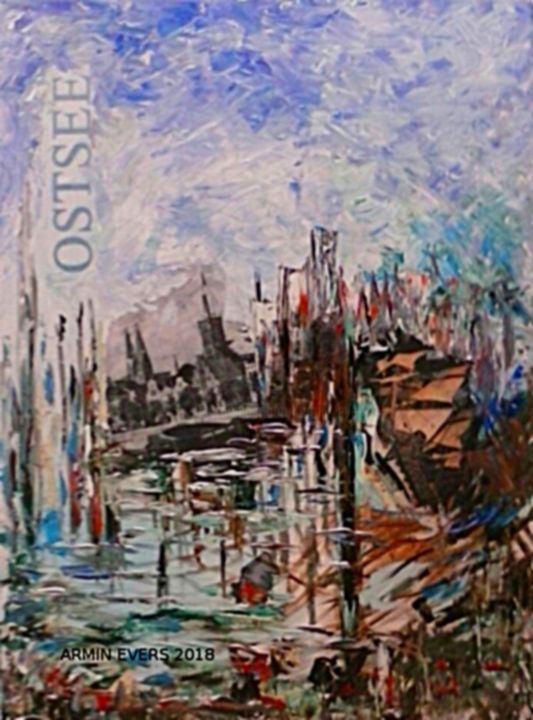 Malerei mit dem Titel ""Ostsee"" von Armin Evers, Original-Kunstwerk, Acryl