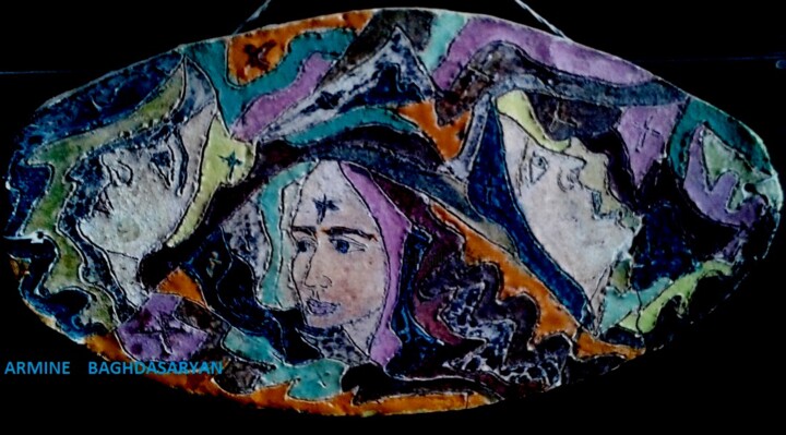 Γλυπτική με τίτλο "chrétiennes" από Armine Baghdasaryan (Parmide), Αυθεντικά έργα τέχνης, Κεραμικά