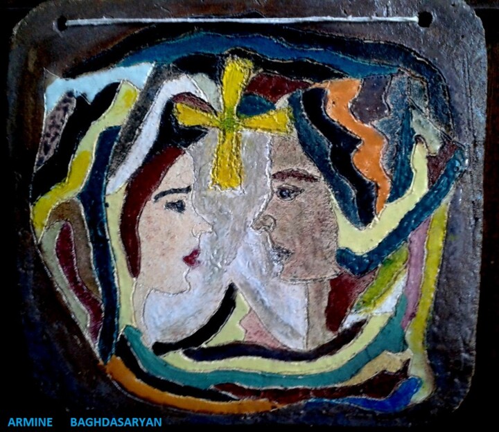 Scultura intitolato "Avec bénédiction" da Armine Baghdasaryan (Parmide), Opera d'arte originale, Ceramica