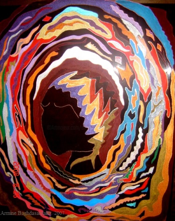 Painting titled "circuit.jpg" by Armine Baghdasaryan (Parmide), Original Artwork, Acrylic