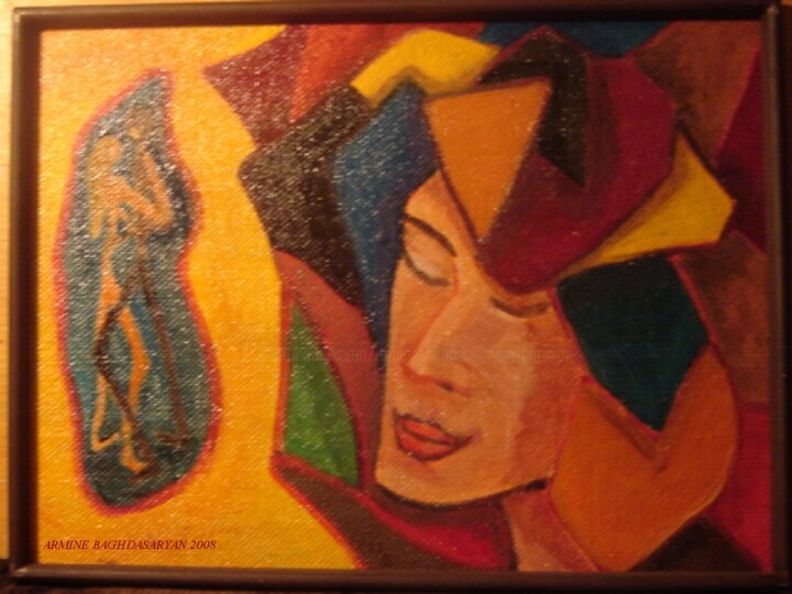Painting titled "Douce memoire" by Armine Baghdasaryan (Parmide), Original Artwork, Oil