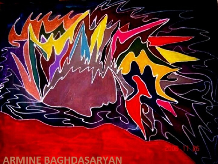 Peinture intitulée "Rappelles toi" par Armine Baghdasaryan (Parmide), Œuvre d'art originale, Acrylique