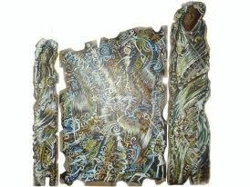 Peinture intitulée "HISTOIR" par Amine Boughachiche, Œuvre d'art originale,