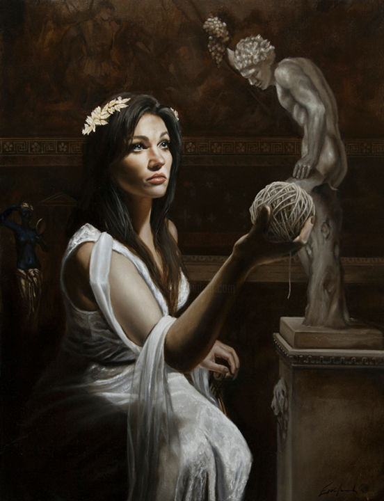 Painting titled "Ariadne" by Eric Armusik, Original Art, Oil