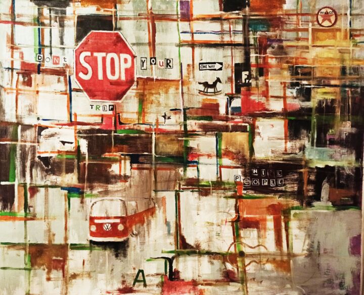 Peinture intitulée "Don't Stop your trip" par Arnaldo Mangolini, Œuvre d'art originale, Huile