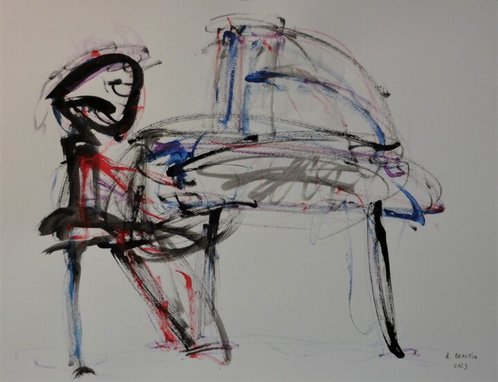 Disegno intitolato "M 5" da Arnaud Broutin, Opera d'arte originale, Inchiostro