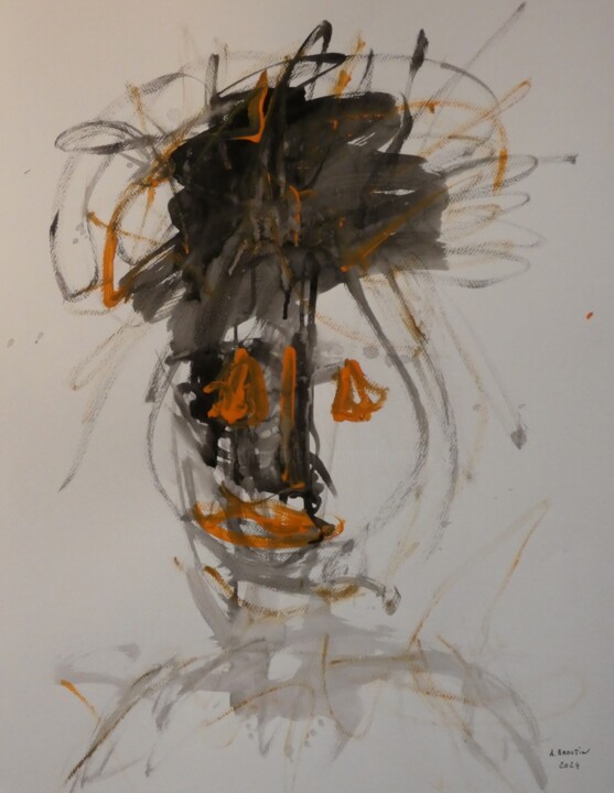 Картина под названием "P22 D2" - Arnaud Broutin, Подлинное произведение искусства, Чернила