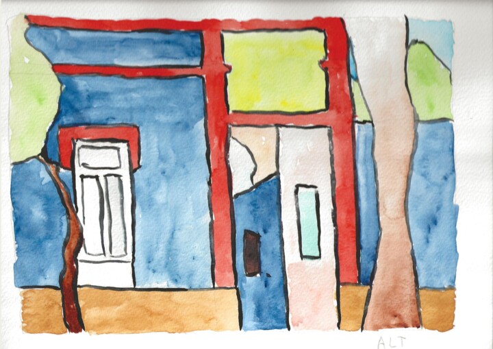 绘画 标题为“Au Mexique, Frida” 由Arnaud De La Tour, 原创艺术品, 水彩