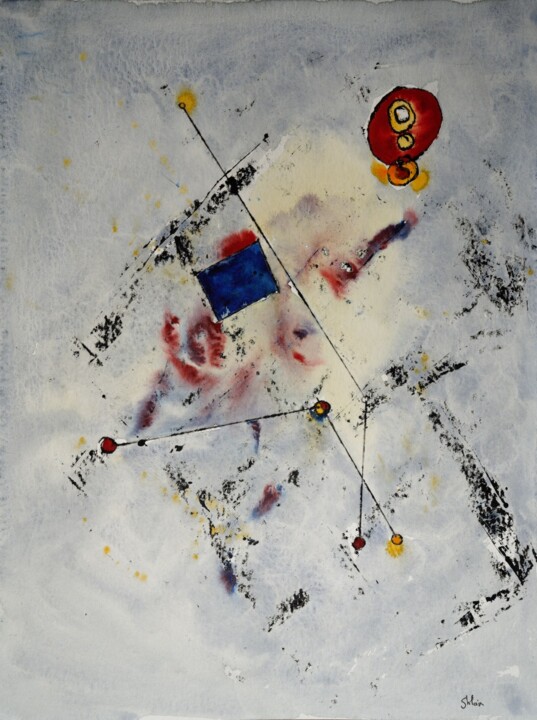 Pittura intitolato "Tintinnabule" da Arnaud Ghilain, Opera d'arte originale, Acquarello