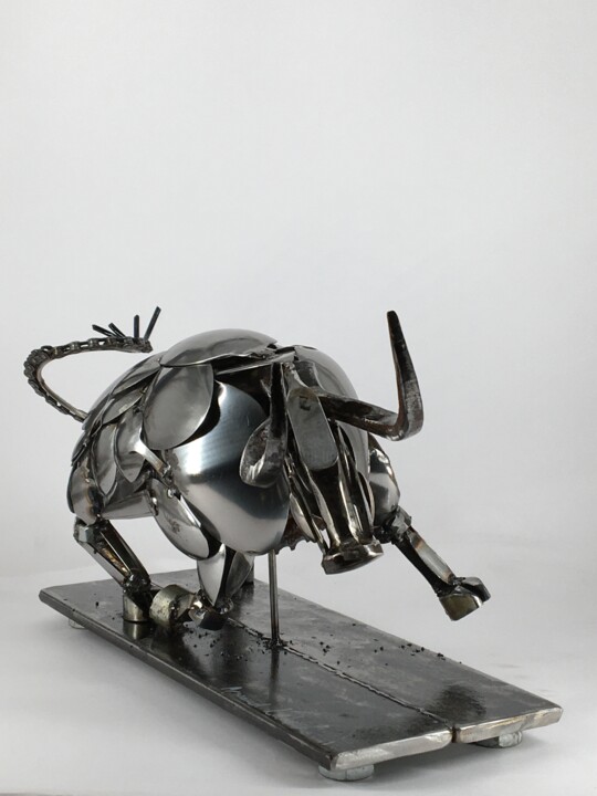 Sculptuur getiteld "Big John" door Arnaud Lahoche, Origineel Kunstwerk, Metalen