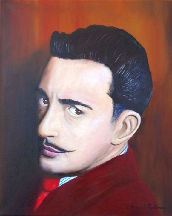 Painting titled "Portrait de Salvado…" by Arnaud Montenon, Original Artwork, Oil