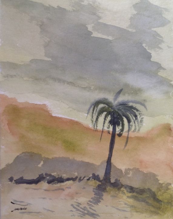 Pittura intitolato "Hawaii 5" da Arnaud Thévenin, Opera d'arte originale, Acquarello