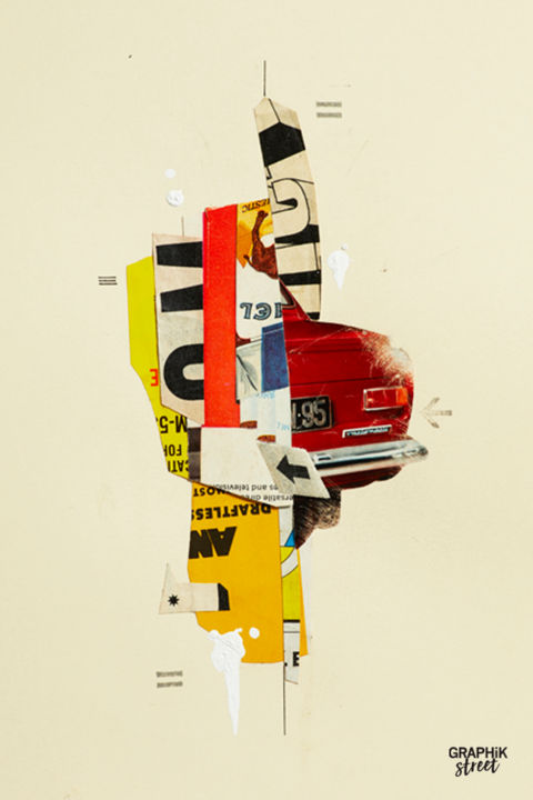 Collages titulada "GRAPHIKRASH" por Graphikstreet, Obra de arte original, Collages