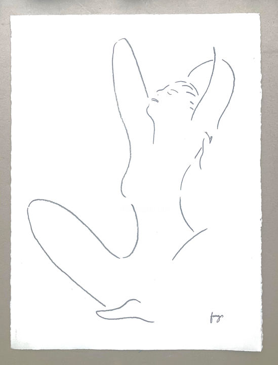 Drawing titled "Nude Six" by Arnaud Faugas, Original Artwork, Pencil