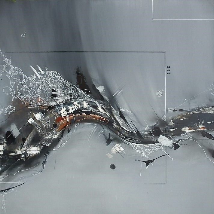 Картина под названием "le flux" - Arnaud Provost, Подлинное произведение искусства