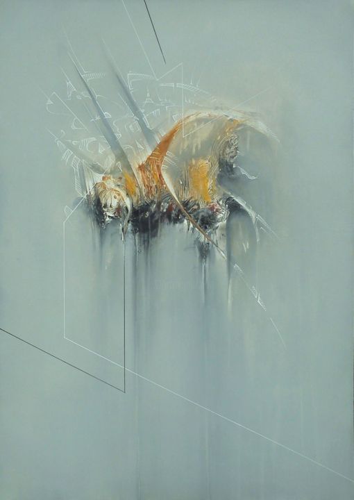 Картина под названием "Les rêves face à l'…" - Arnaud Provost, Подлинное произведение искусства, Акрил