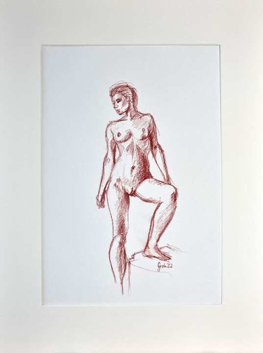 Zeichnungen mit dem Titel "Venus" von Arne Groh, Original-Kunstwerk, Pastell