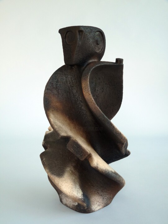 Skulptur mit dem Titel "PROMETHEUS ARCHETYP…" von Arne Petersen, Original-Kunstwerk, Terra cotta