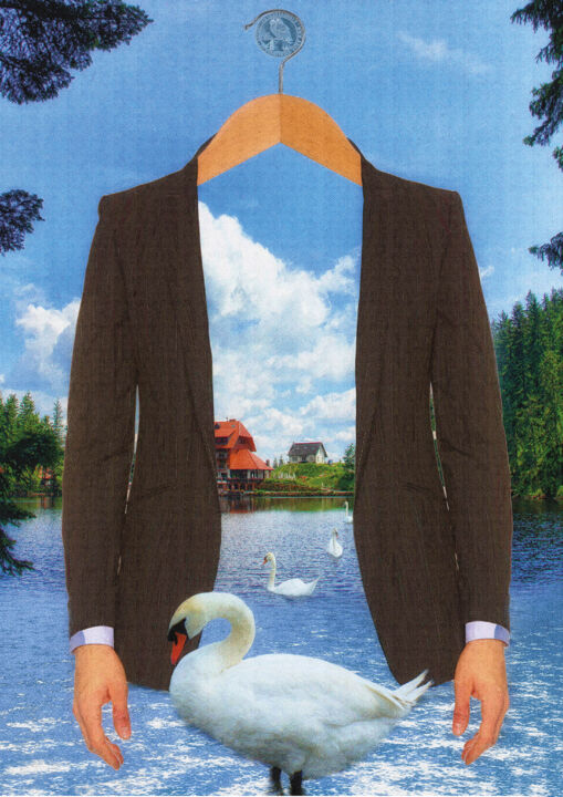 Digitale Kunst mit dem Titel "Kopflos 2" von Arne Vierlinger, Original-Kunstwerk, Digitale Malerei