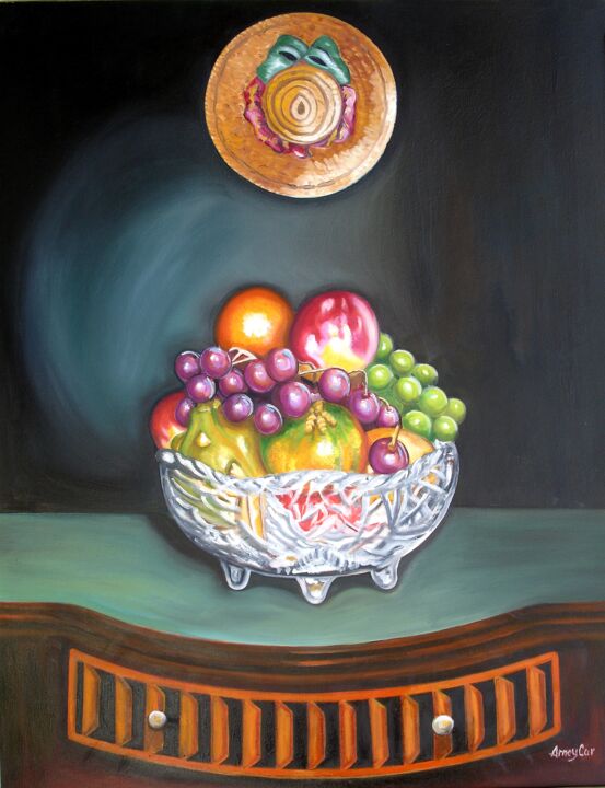 Pintura titulada "Armonia frutal" por Arney Cardenas, Obra de arte original, Oleo