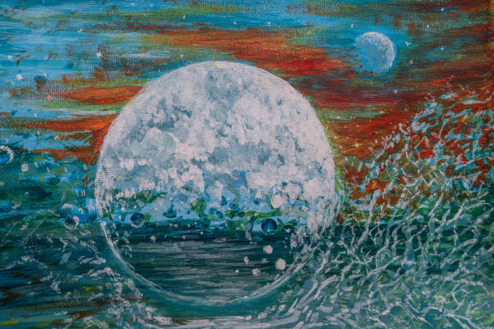 Pittura intitolato "your-planet.jpg" da Arni Motoblok, Opera d'arte originale