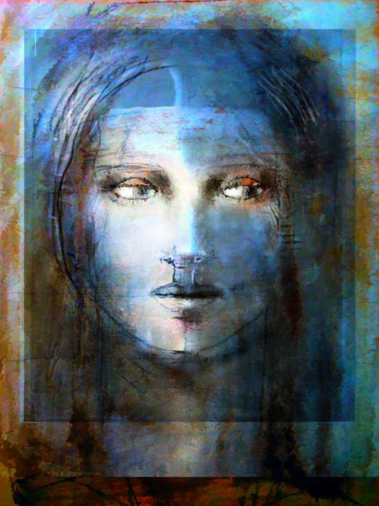 Digital Arts titled "Minerva" by Arno Signarowski, Original Artwork, Digital Painting