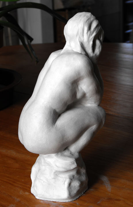 Sculpture titled "Terre 6" by Christian Arnould, Original Artwork, Clay