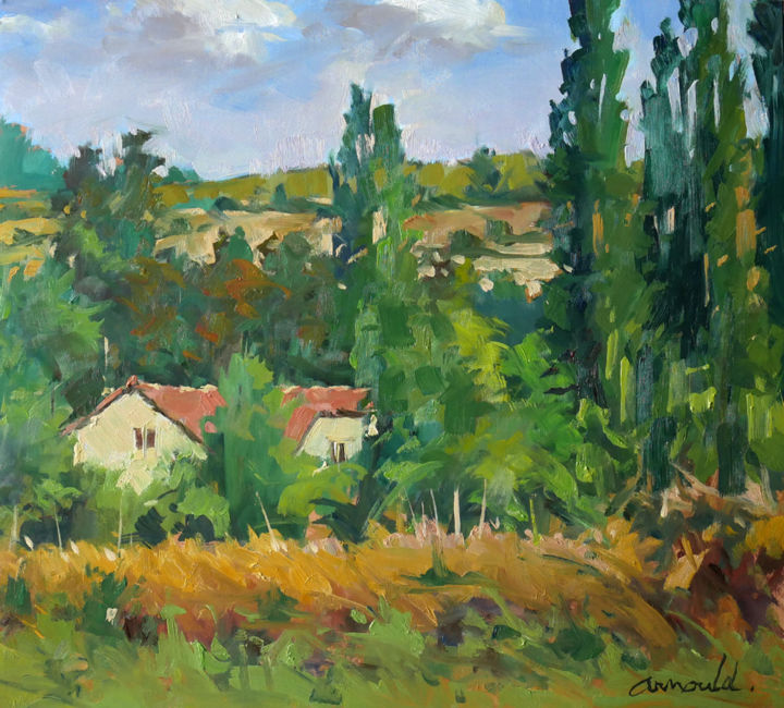 Painting titled "Les Paquis" by Christian Arnould, Original Artwork, Oil