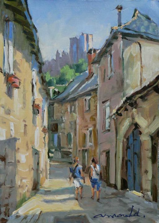 Painting titled "Turenne en Corréze.…" by Christian Arnould, Original Artwork, Oil