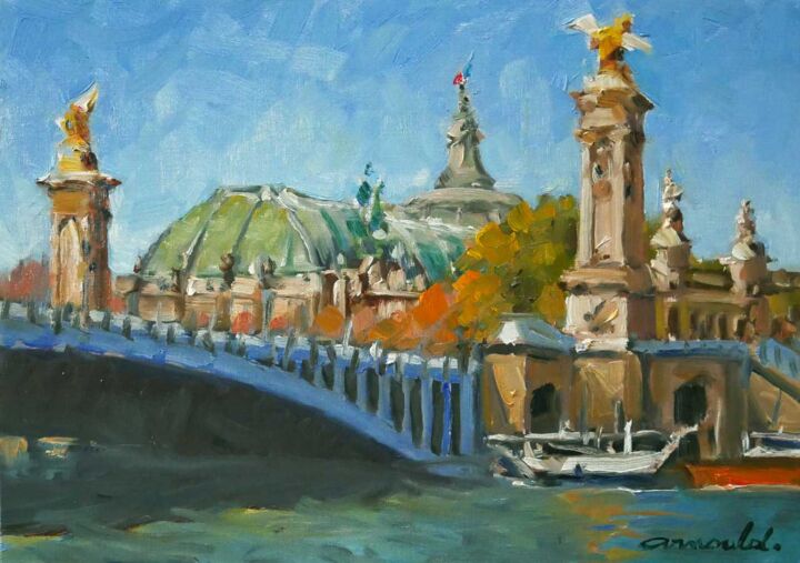 Pintura titulada "Pont Alexandre III…" por Christian Arnould, Obra de arte original, Oleo