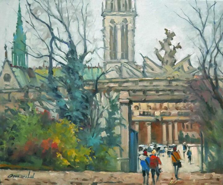 Pintura titulada "Pépinière de Nancy…" por Christian Arnould, Obra de arte original, Oleo