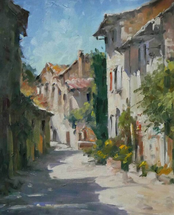 Painting titled "Besoin de lumière" by Christian Arnould, Original Artwork, Oil