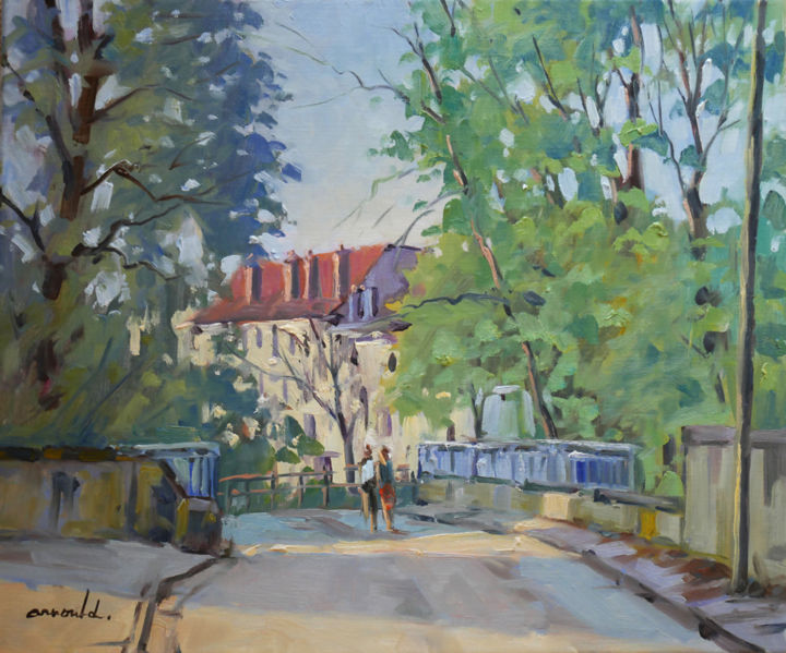 Peinture intitulée "Rue du Colonel Paul…" par Christian Arnould, Œuvre d'art originale, Huile
